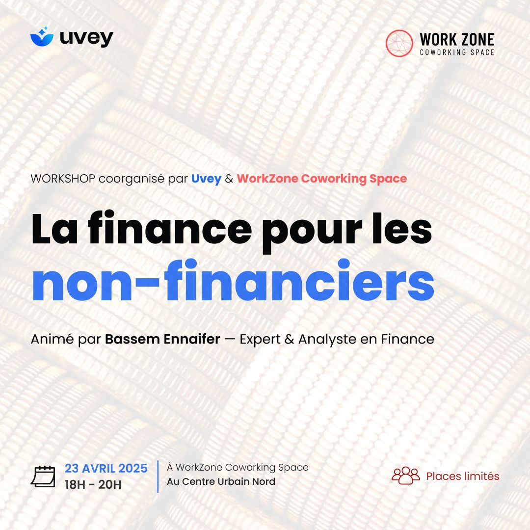 Affiche du workshop La finance pour les non-financiers du 23 avril 2025