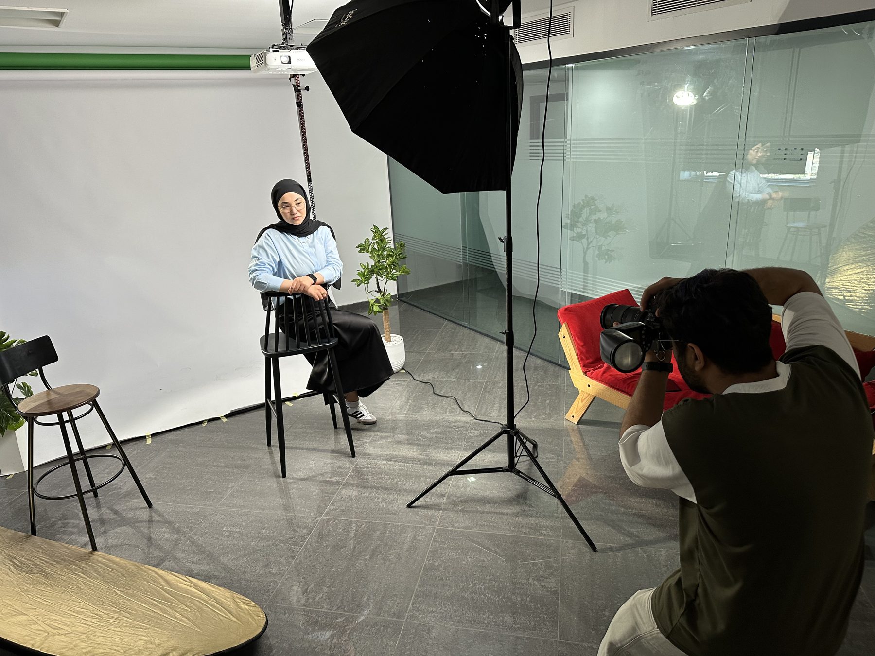 Shooting photo professionnel d'une équipe d'entreprise